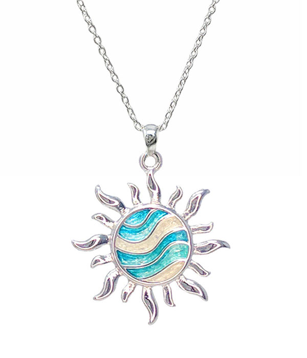 Epoxy sun necklace