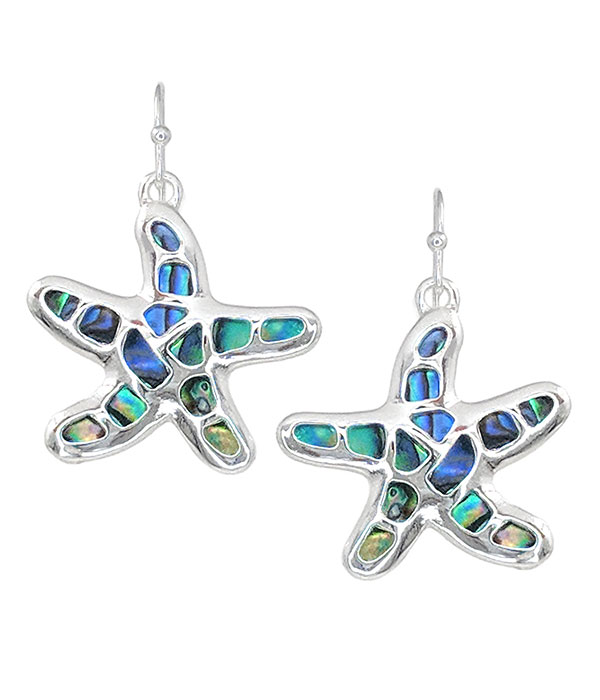 Abalone starfish earring