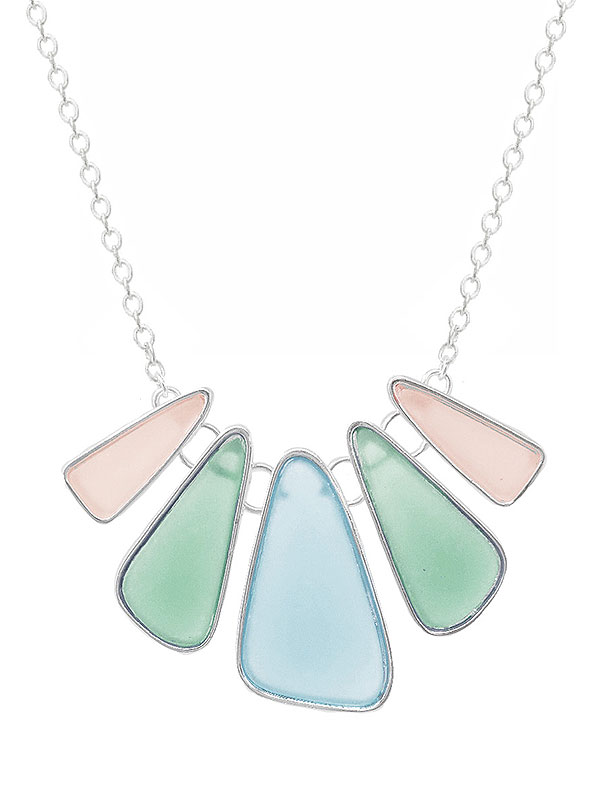 Seaglass tribal ncklace