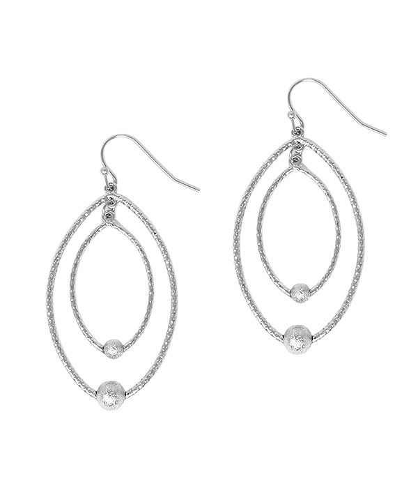 Double wire oval earring
