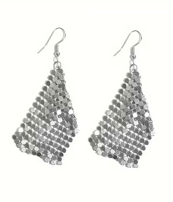Mesh metal earring