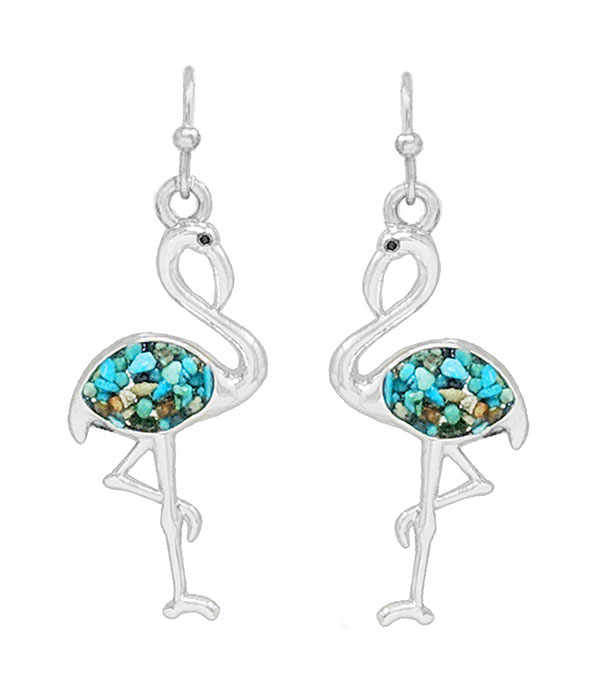 Chipstone flamingo earring