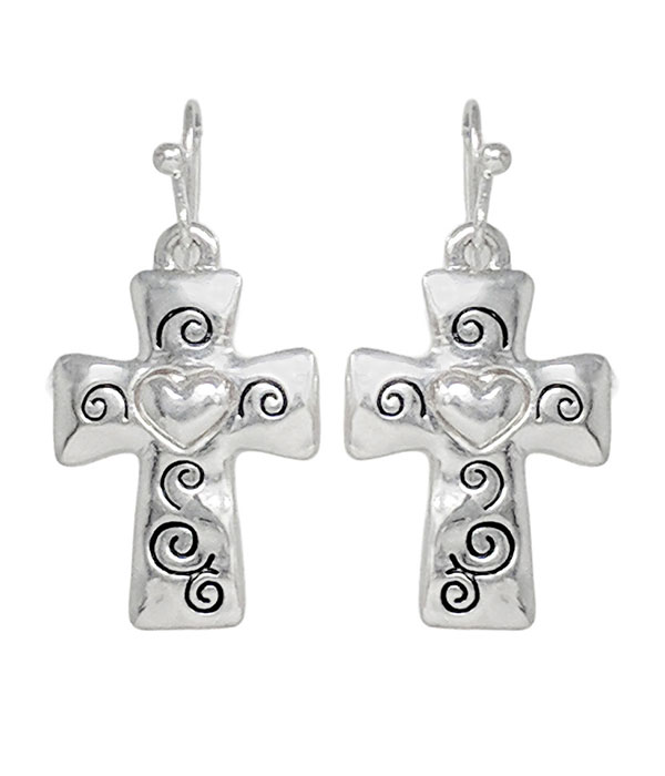 Cross earring