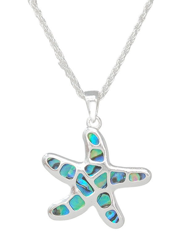Abalone starfish necklace