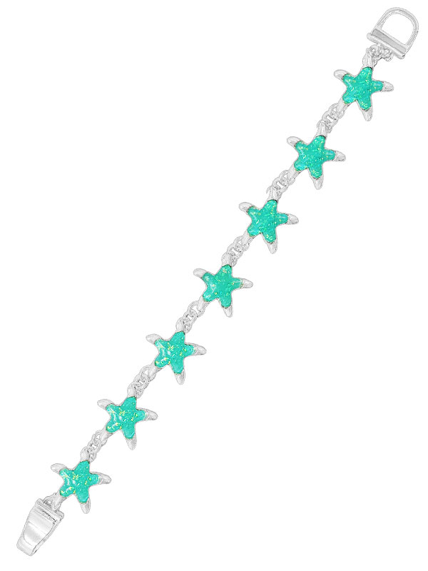 Opal starfish link magnetic bracelet