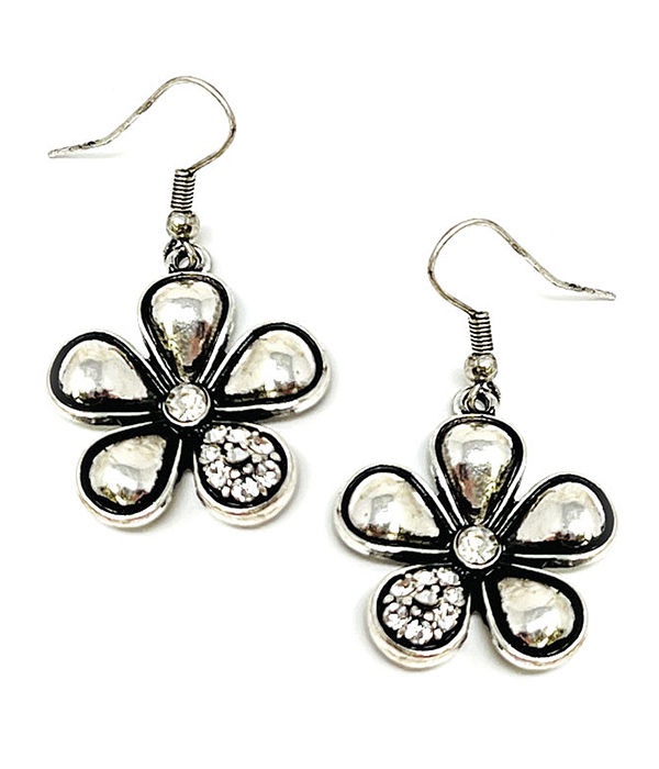 Crystal flower earring