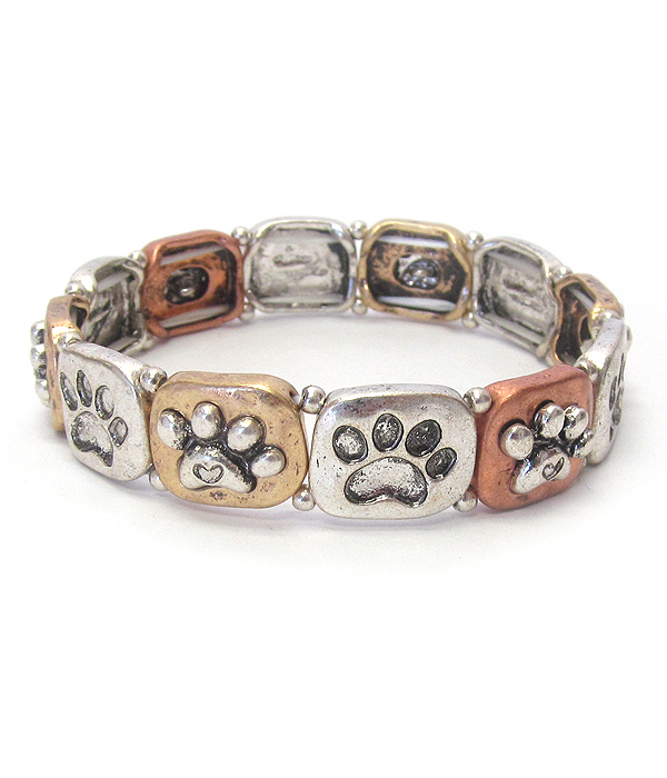 Paw print stretch bracelet