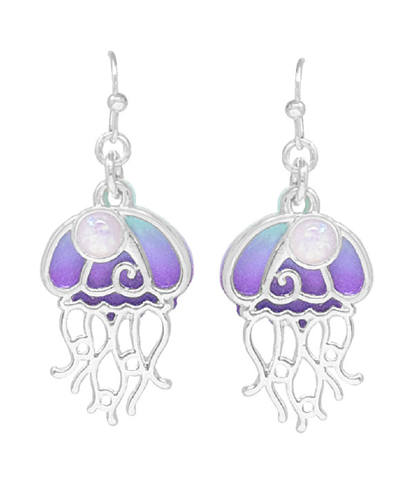 Double layer jellyfish earring