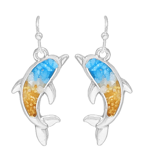 Chipstone gradiant earring - dolphin