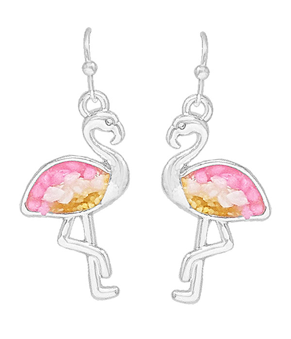 Chipstone gradiant earring - flamingo