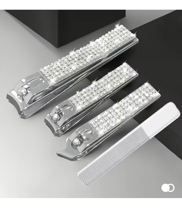 Rhinestone nail clipper set