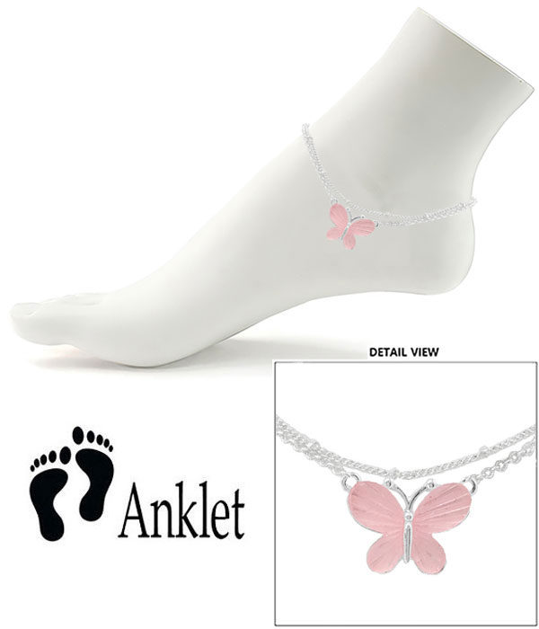Butterfly anklet