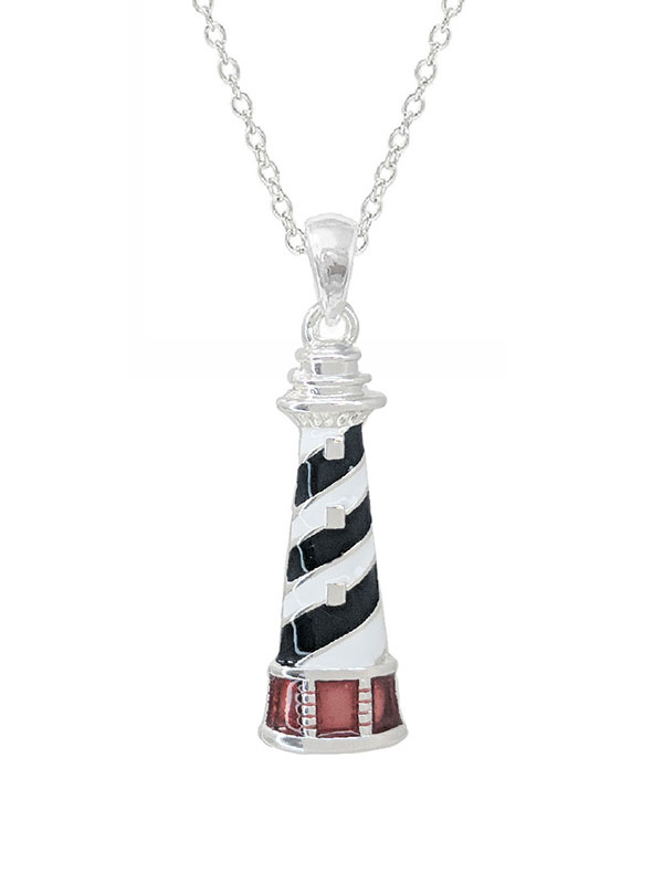 Epoxy lighthouse necklace