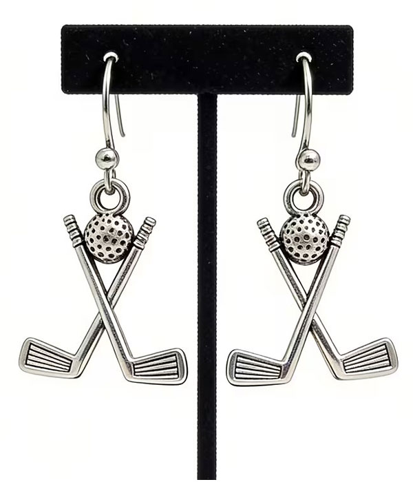 Golf theme earring