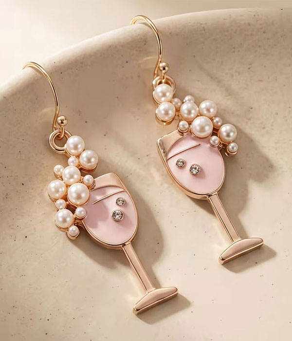 Epoxy cocktail earring