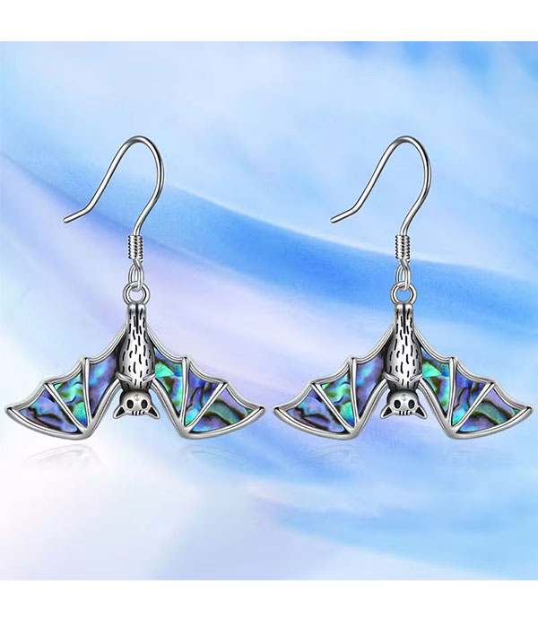 Abalone bat earring