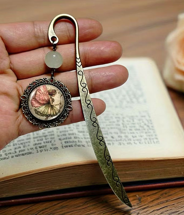 Vintage bookmark - fairy