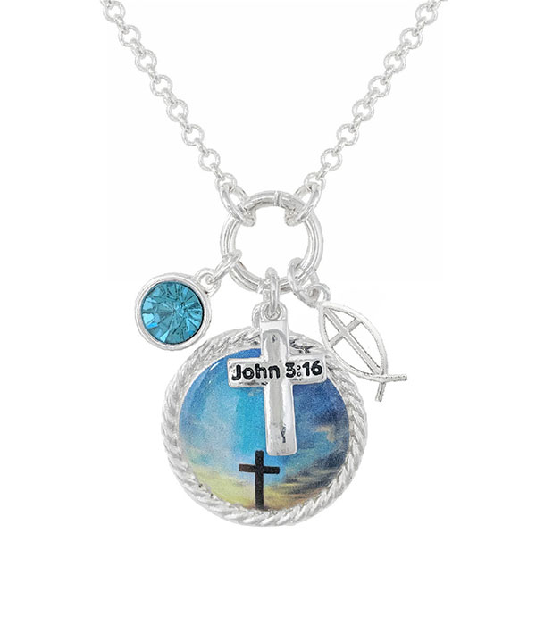 Religious inspiration necklace - john 3:16