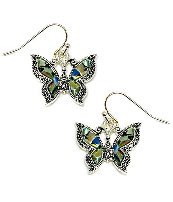 Abalone butterfly earring