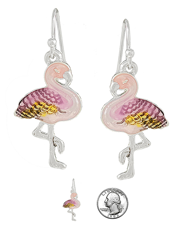 Tropical theme earring - flamingo