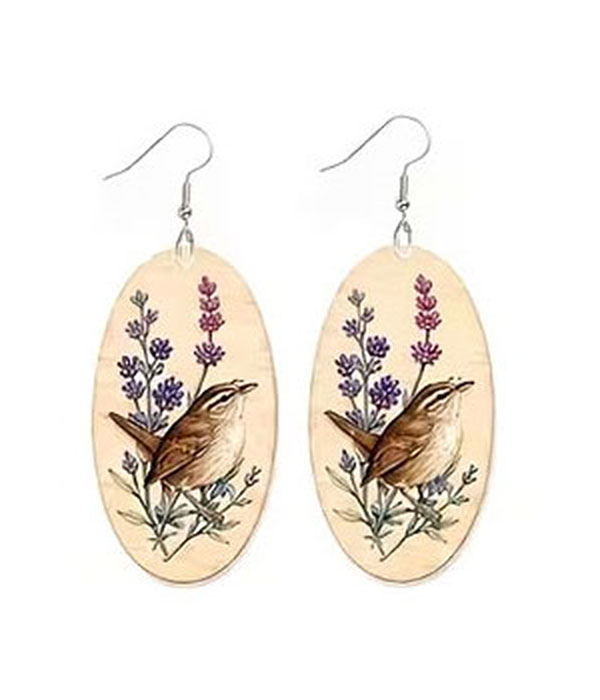 Acrylic bird earring