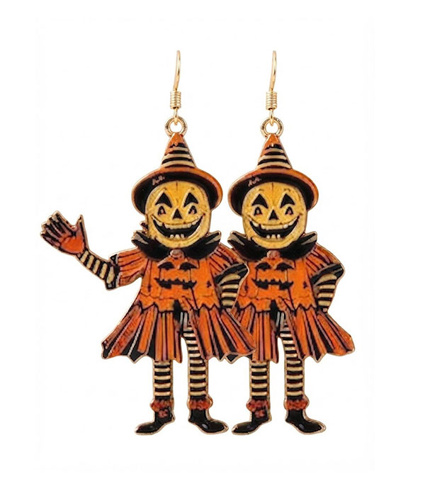 Halloween scarecrow acrylic earring