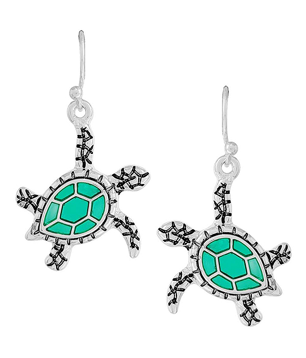 SEALIFE THEME EARRING - TURTLE