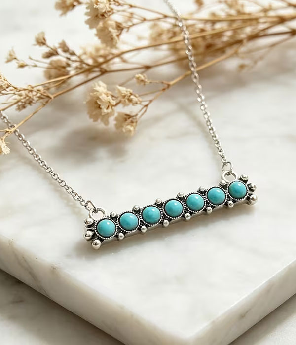 Turquoise bar necklace