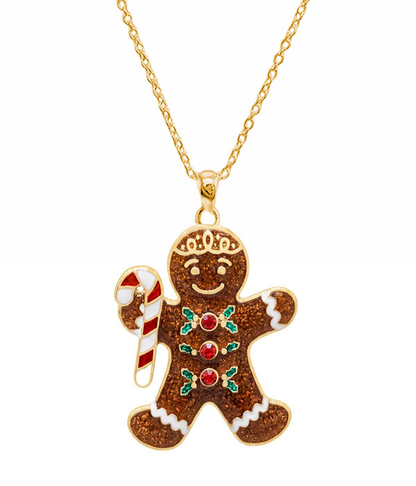 Christmas ginger bread necklace