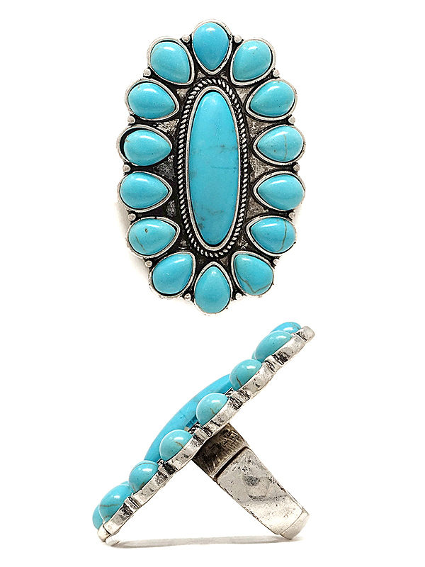 Turquoise stretch ring