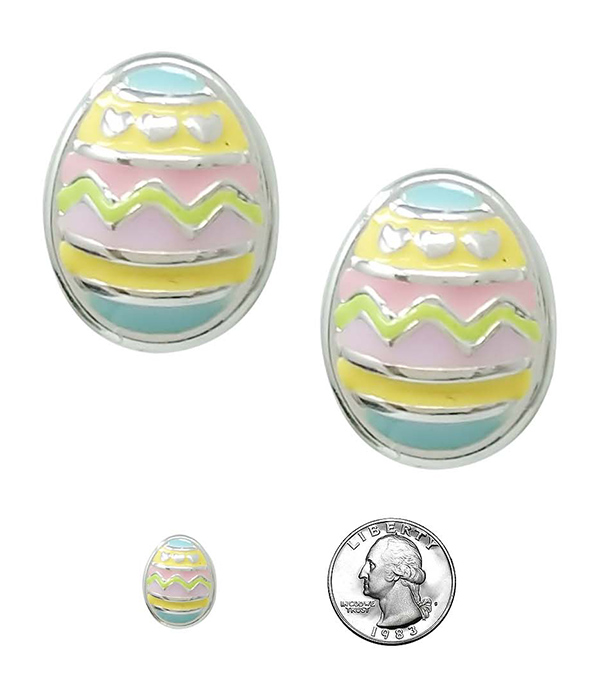 Easter theme epoxy egg earring