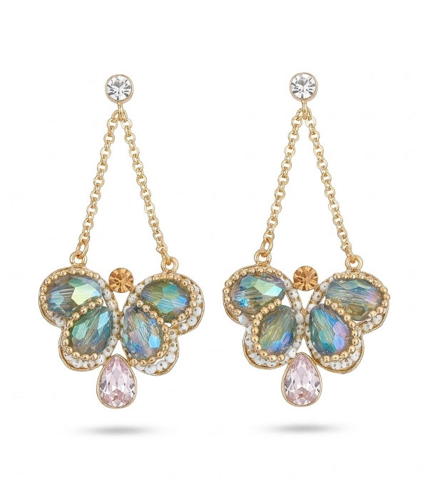 Butterfly dangle chandelier earring