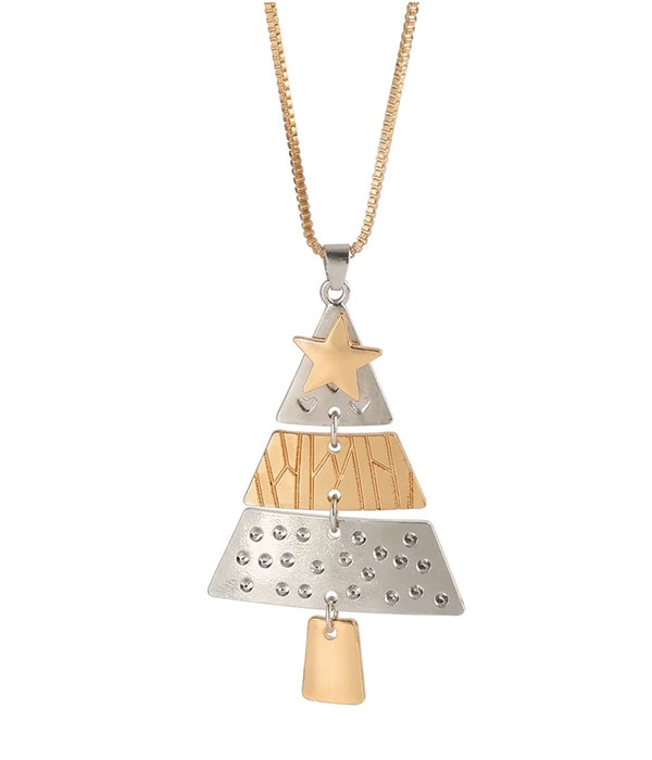 Christmas tree necklace