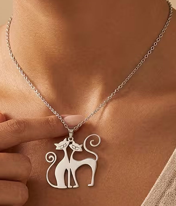 Pet lover theme cat necklace