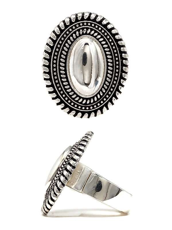 Designer textured stretch ring