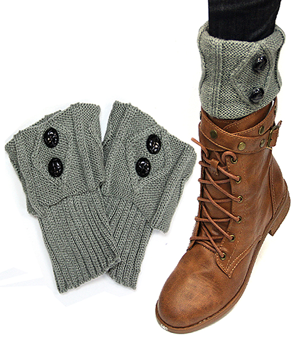 Double button vintage crochet boot topper short leg warmers - boot cuffs