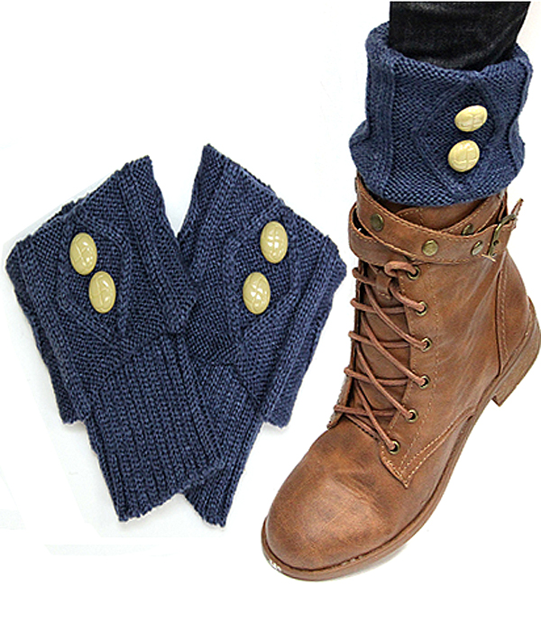 Double button vintage crochet boot topper short leg warmers - boot cuffs