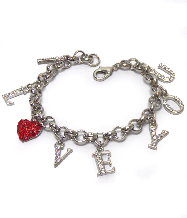 Love theme charm bracelet -valentine