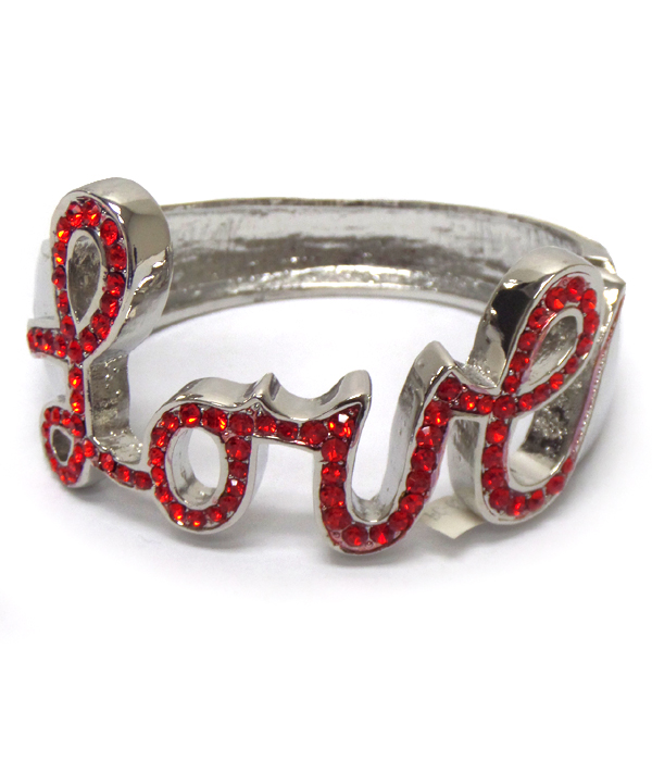 Love theme bangle bracelet  -valentine