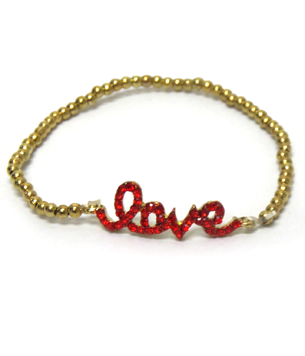 Beads love bracelet   -valentine