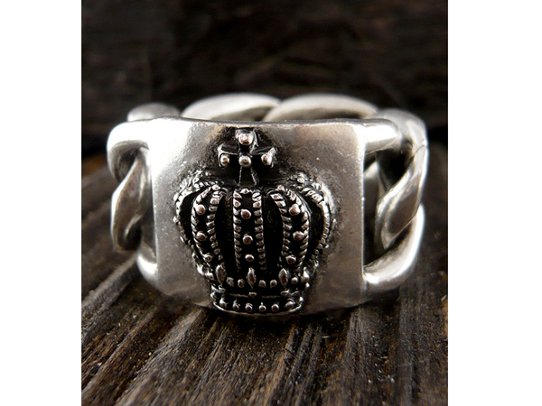 Mens stainless steel ring - crown