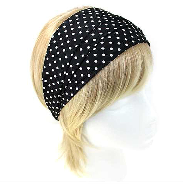 Multi dot pattern stretch headband