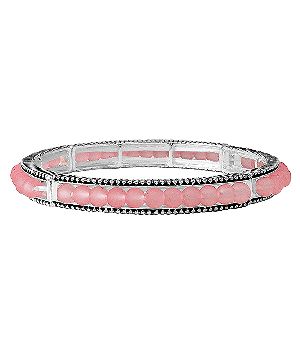 Multi ball bead stretch bracelet