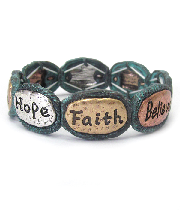 Religious inspiration stretch bracelet