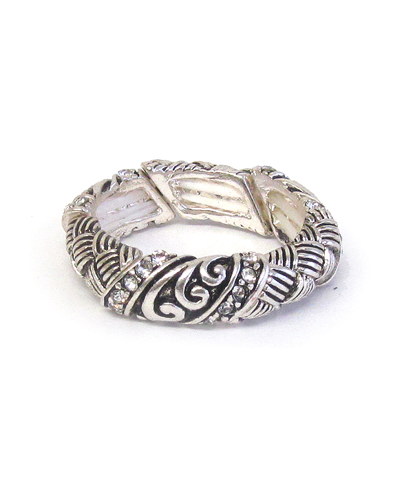 DESIGNER TEXTURED STRETCH RING