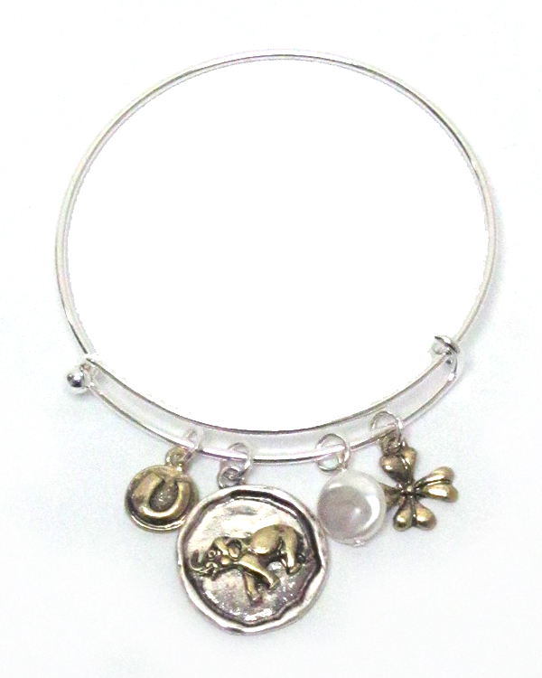 Lucky charm bangle