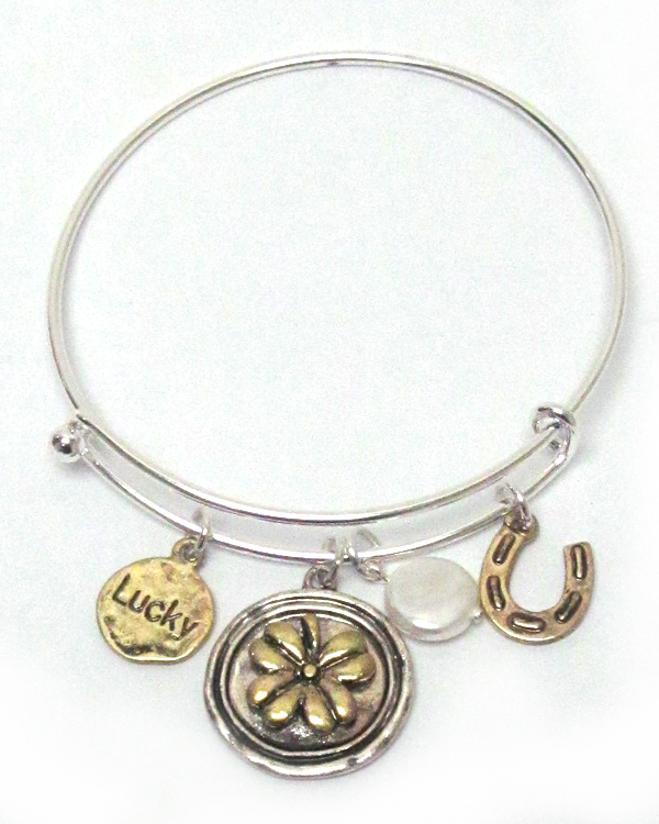 Lucky charm bangle