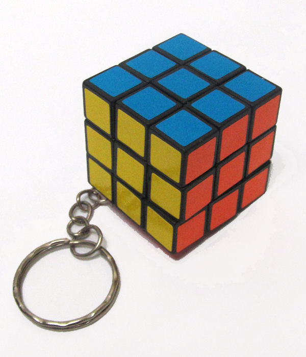 Miniature rubiks cube (playable) keychain