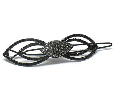 Crystal stud ribbon shape hair pin