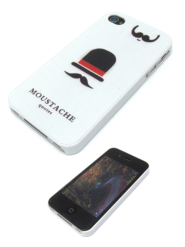 Moustache quotes theme cellphone case - hard case for iphone 4